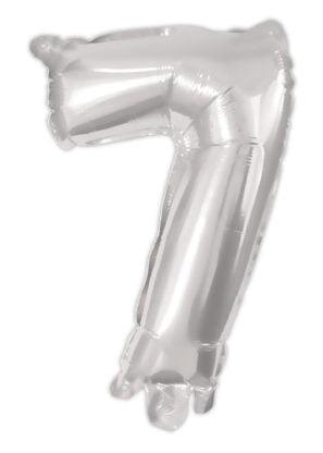Silver Foil Number Balloon 0 to 9 - 96cm