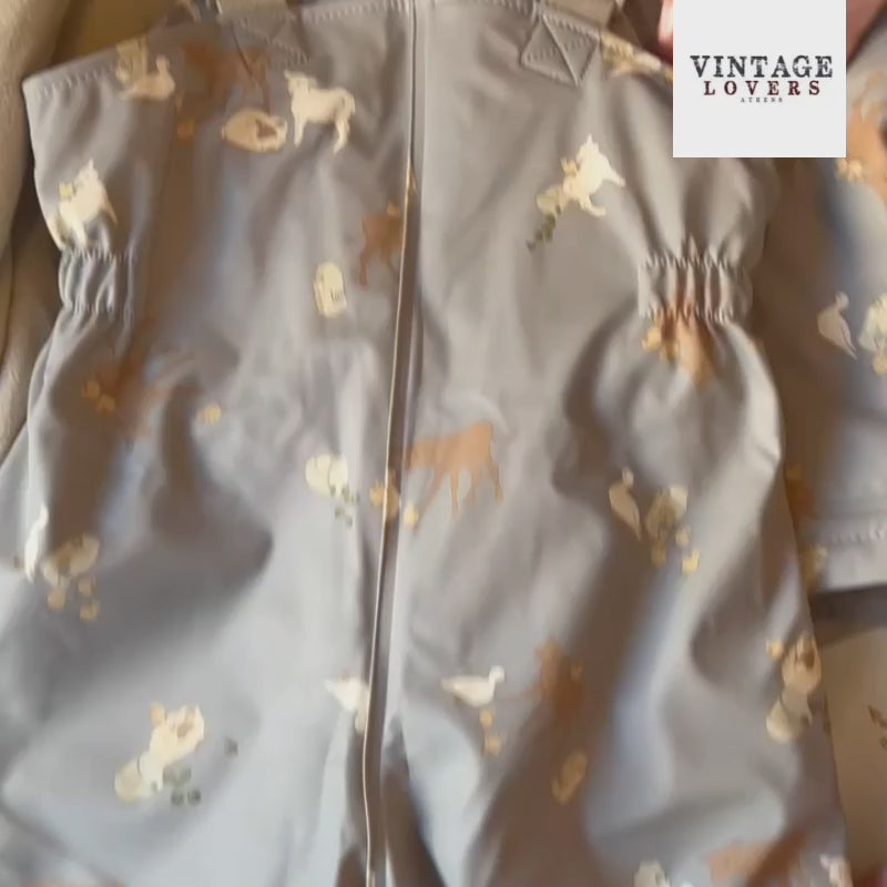  Rainy palme rainwear set Farm Blue 9m-10y Konges Slojd