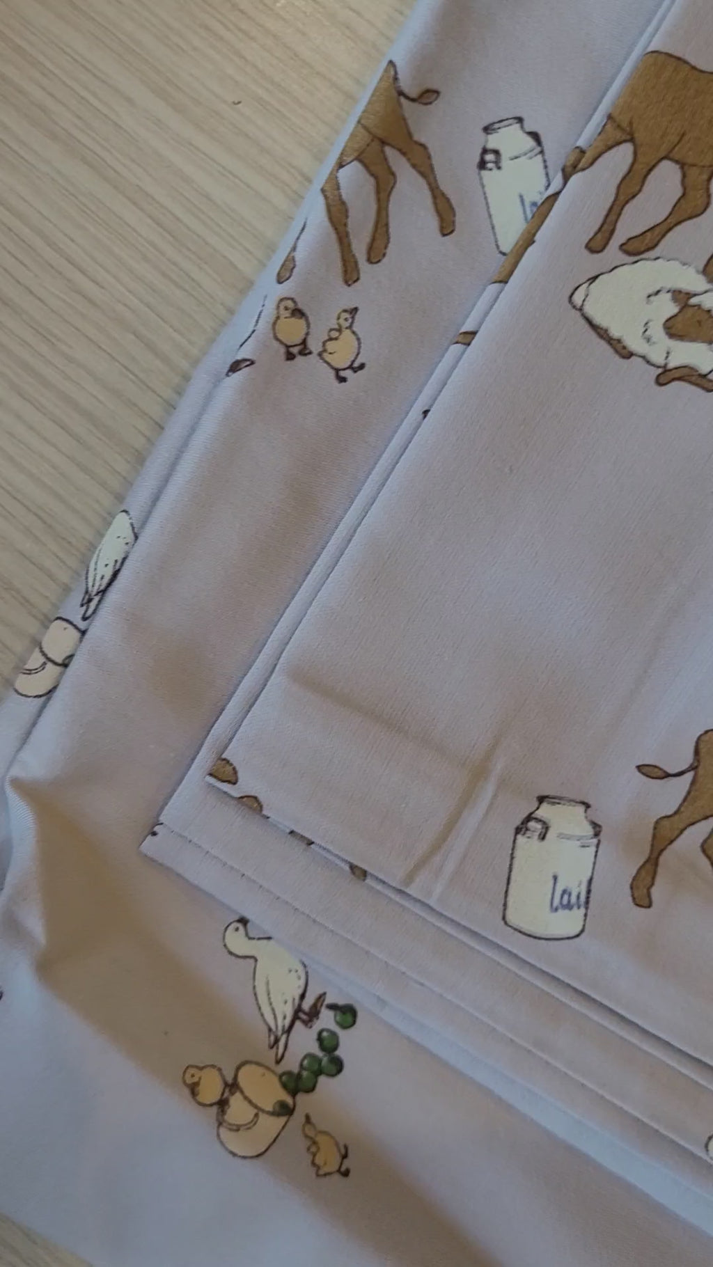 Παιδική Παπλωματοθήκη-Μαξιλαροθήκη για παιδική κούνια + Tote Bag Farm Blue - Οργανικό Βαμβάκι-140x100cm Konges Slojd