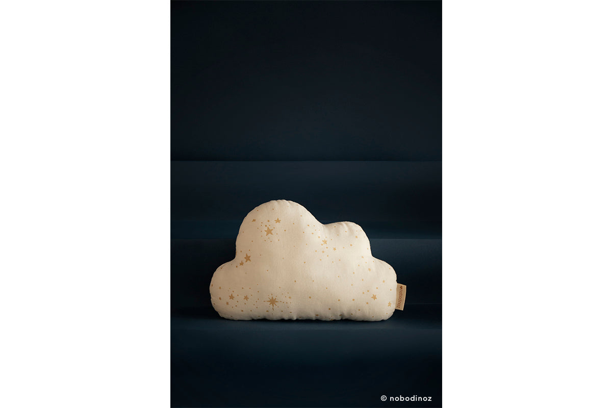 Cloud cushion gold stella white 38x24cm Nobodinoz