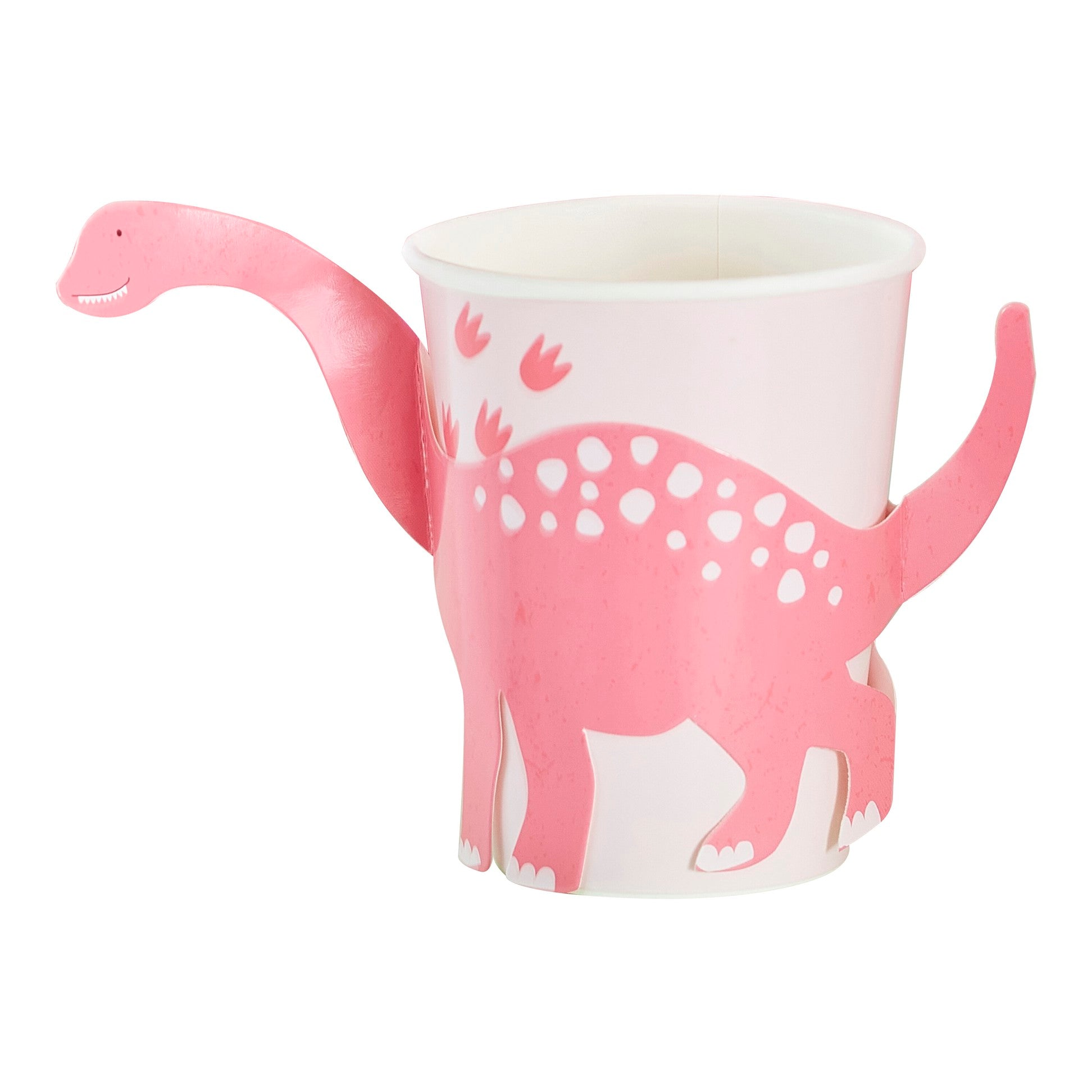 Gingerray. Pink Pop Out Dinosaur Paper Cup