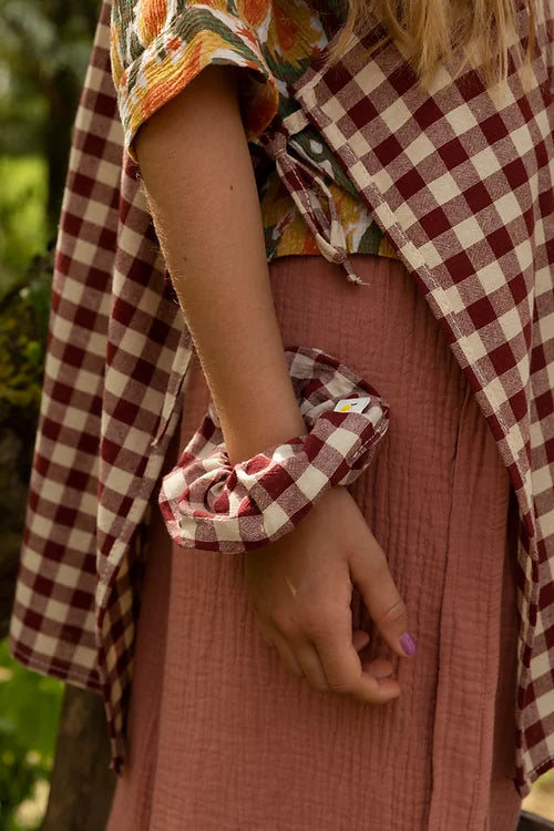 Sticky Lemon Scrunchies Σετ των 2 poppy + grape gingham