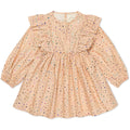 Kid's foil heart frill dress 9M-2Y Konges Slojd