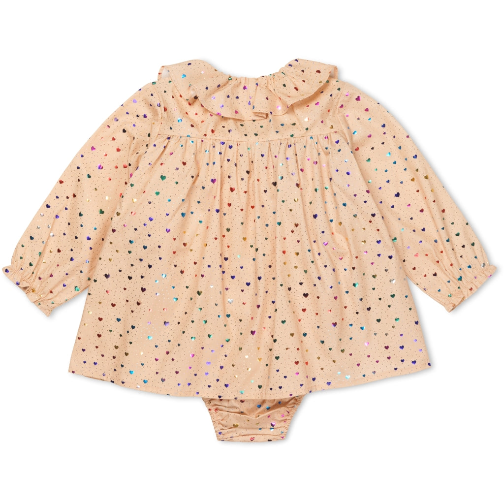 Konges Slojd Foil heart Romper 1M-3Y 100% organic cotton