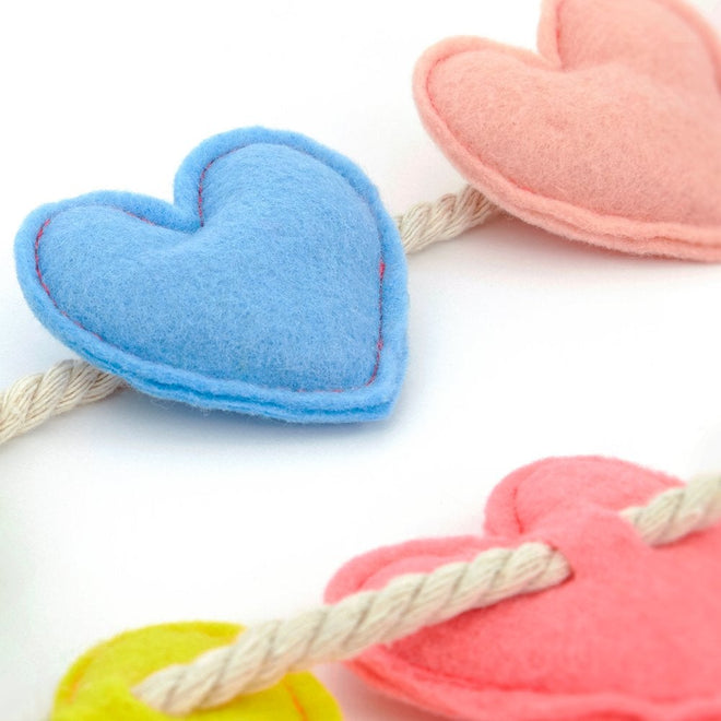Felt Heart Garland 2.5m Meri Meri