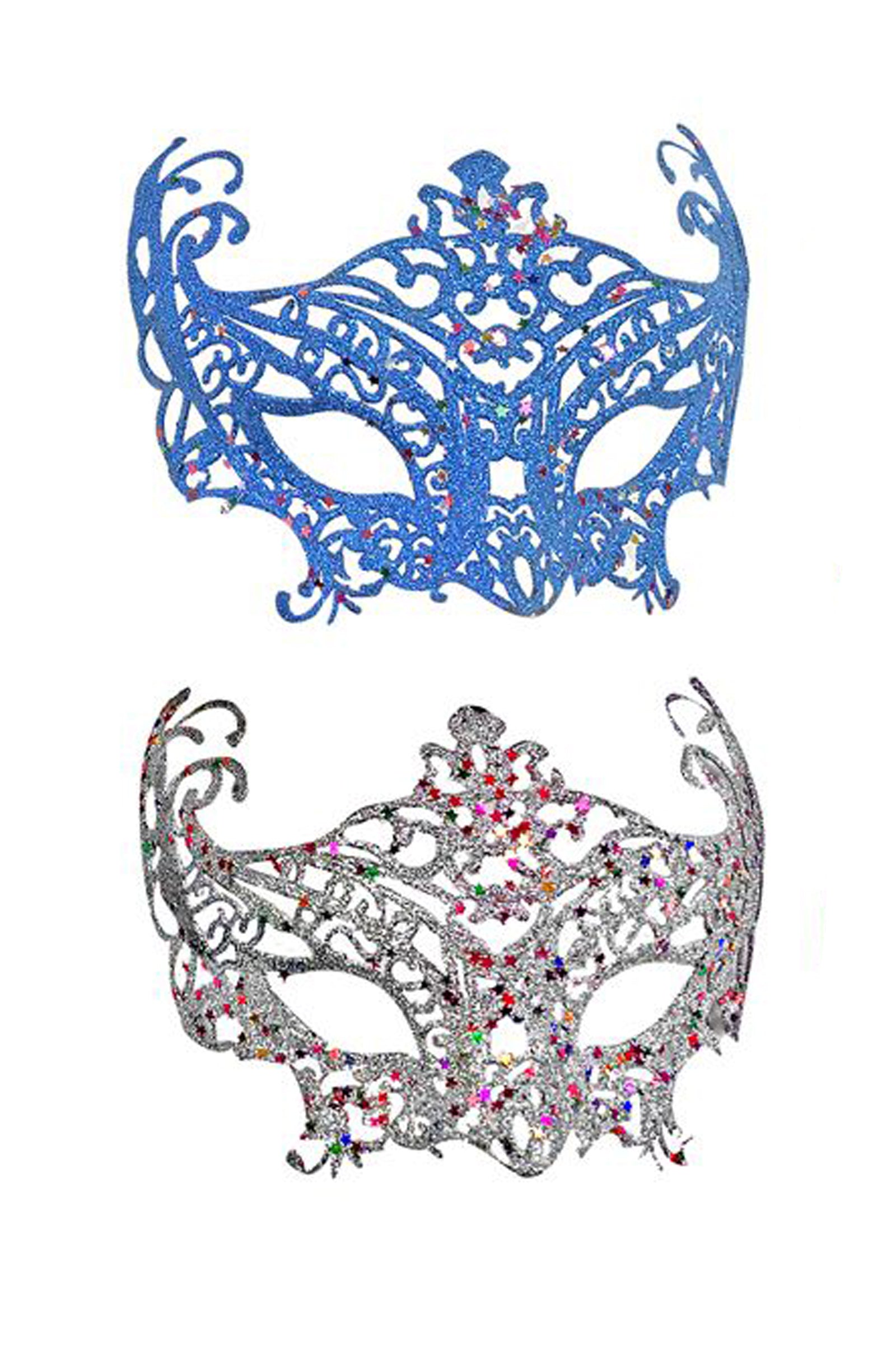 Carnavalista Venetian Lace Mask with glitter detailing 19x14 cm