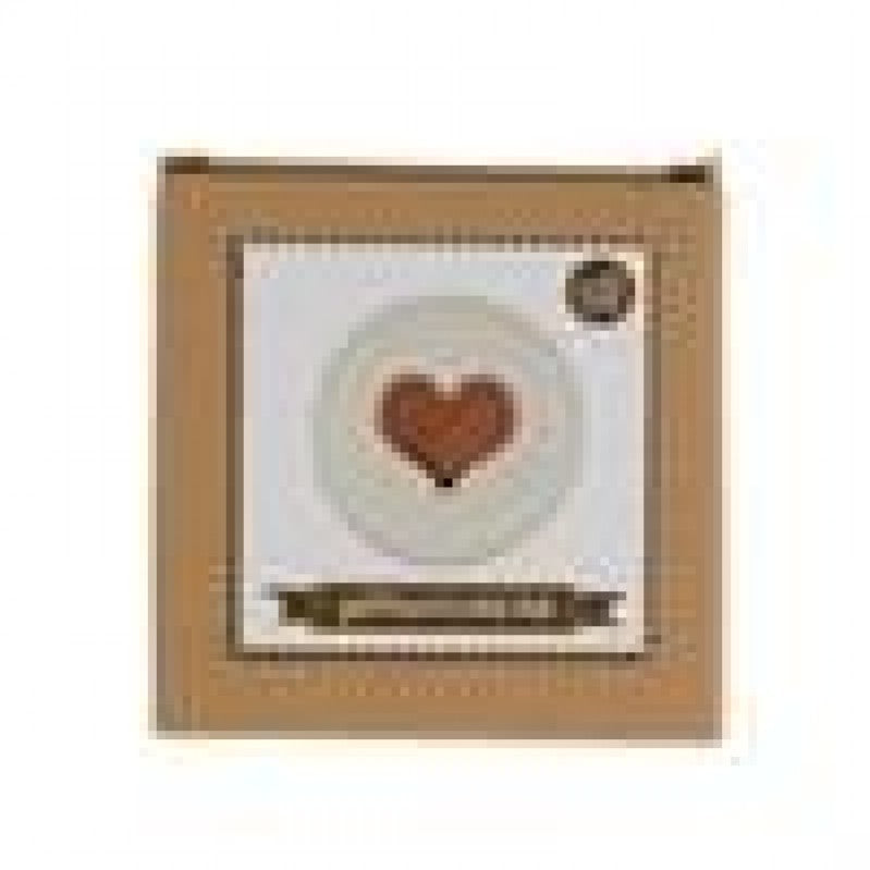 Ceramic plate with foil heart 11.5cm x 11.5cm
