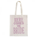 Tote canvas bag-Here Comes The Bride