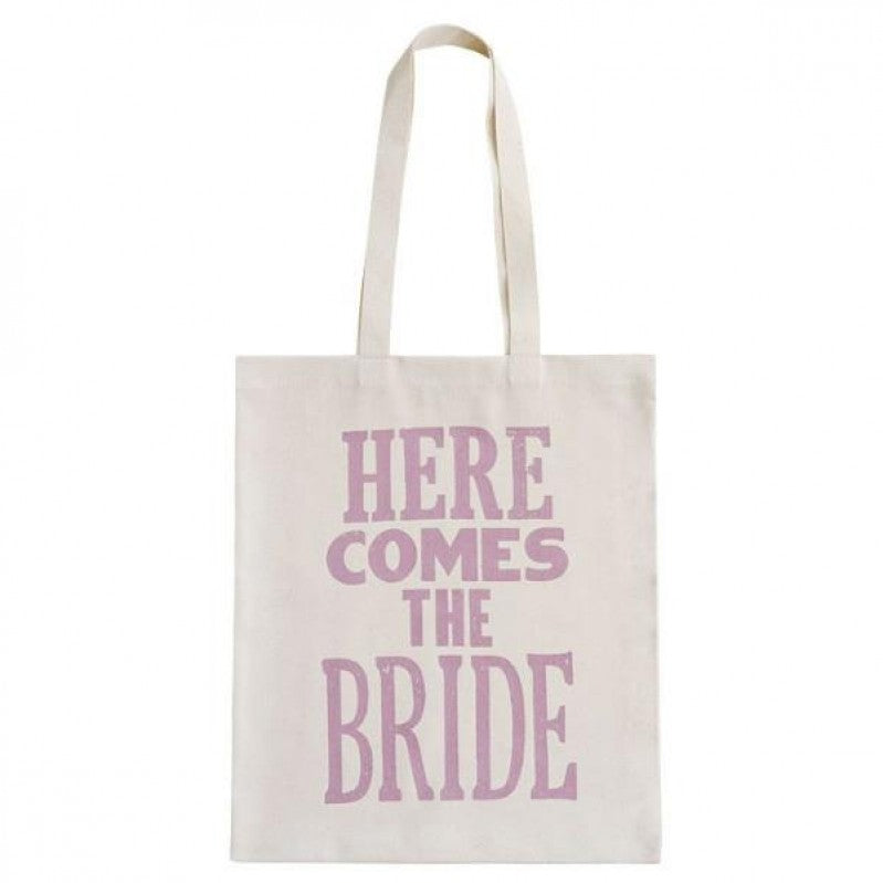 Tote canvas bag-Here Comes The Bride