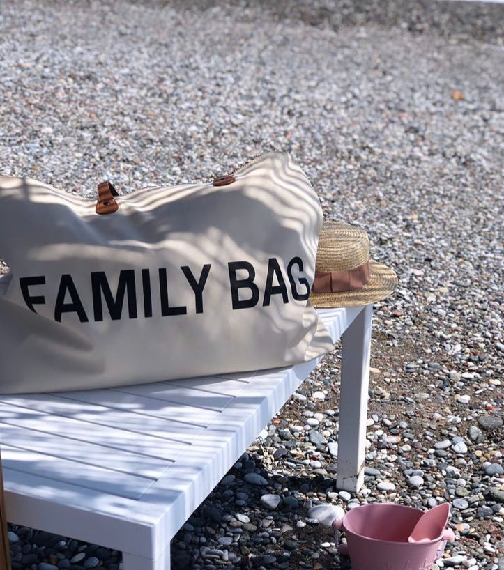 Υφασμάτινη τσάντα αλλαγής λευκή Family Bag 55x18x40 cm Childhome