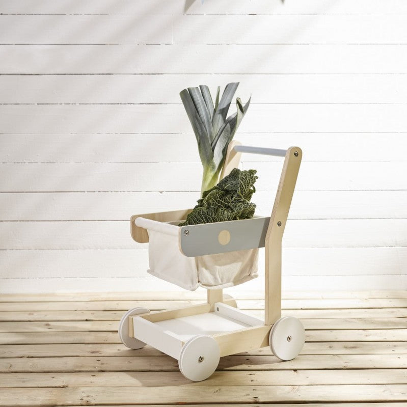 Kids Concept Wooden Shopping cart 