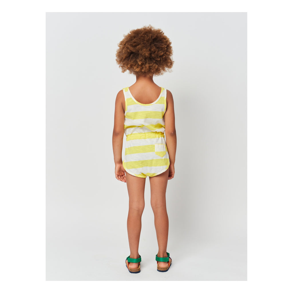 Kid's organic cotton stripes playsuit-Bobo Choses-2-10Y