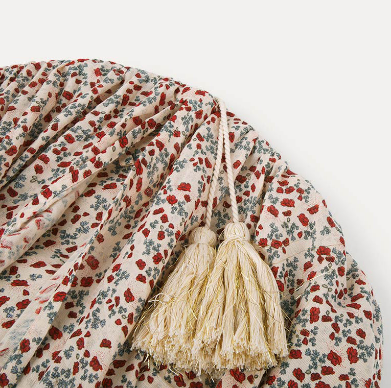 Διακοσμητική κουνουπιέρα για το υπνοδωμάτιο οργανικό βαμβάκι 3m Poppy-floral κοκκινο Konges Slojd