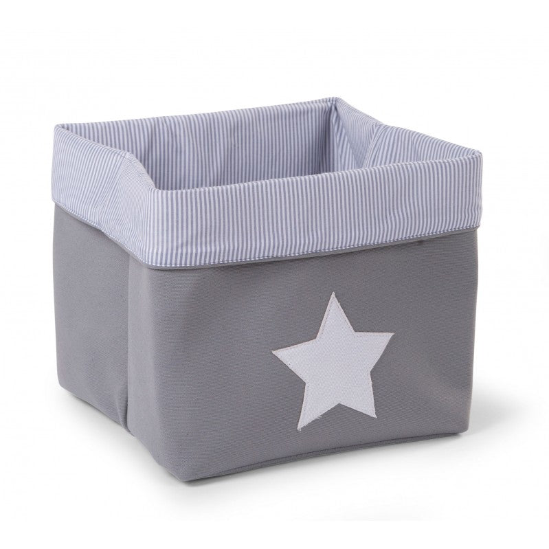 Childhome - Storage Basket - 32x32x29cm Grey Stripes