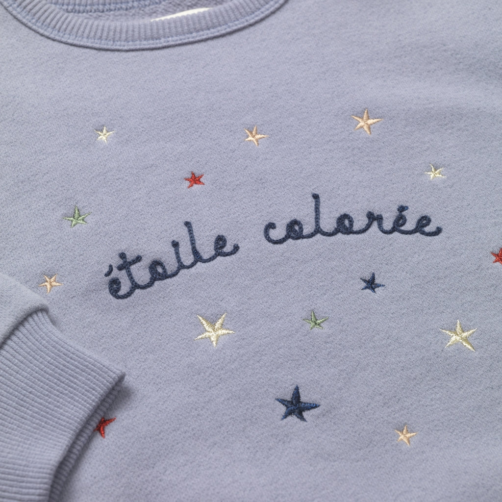 Kid's sweatshirt with embroidery details  Etoile coloree Quicksilver Konges Slojd 9m-10y