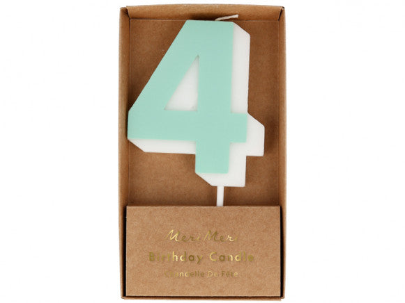 Number Candle 0 3D Meri Meri