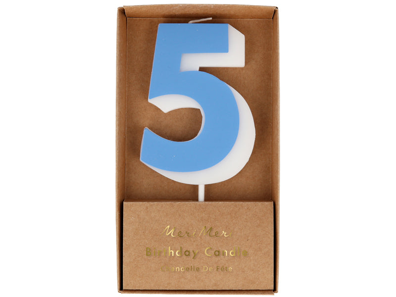 Παιδικό Κερί γενεθίων 3D Νο 0 έως 5 σε διαφορετικές αποχρώσεις - Meri Meri