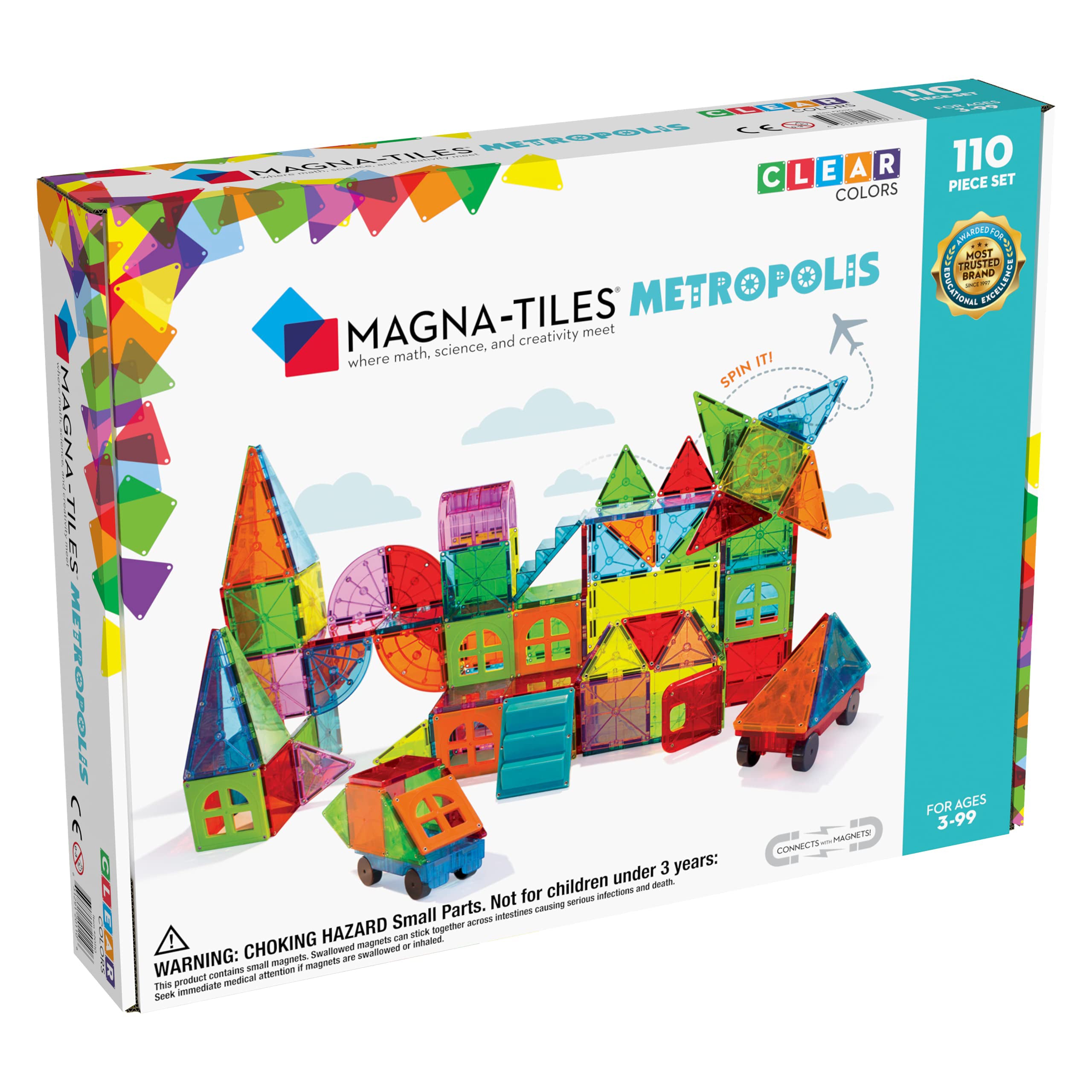 Magna Tiles Μαγνητικό Παιχνίδι 110 κομματιών-Metropolis