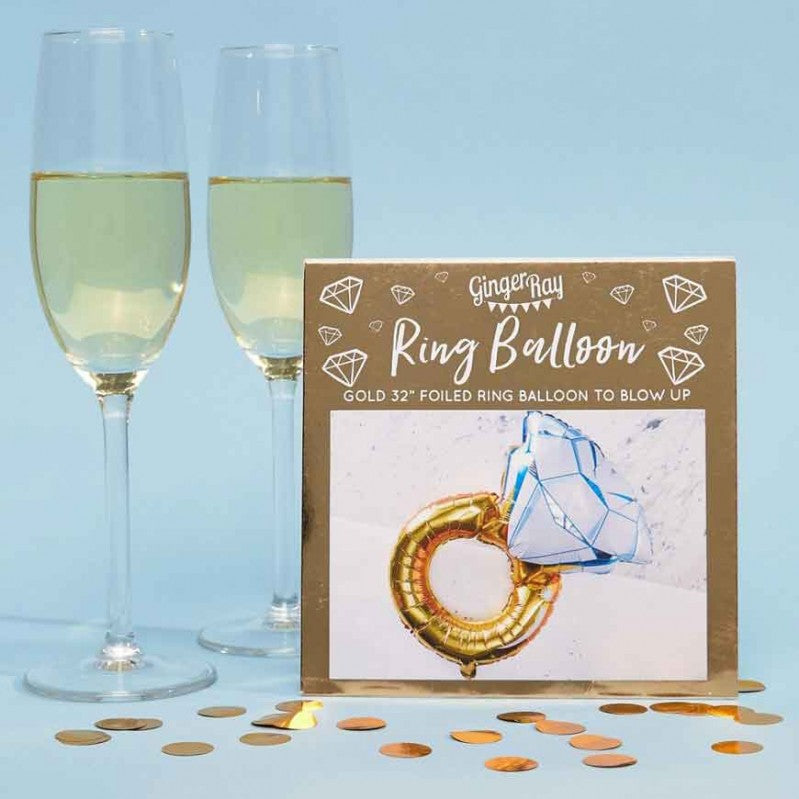 Μπαλόνι για bachelorette ή πάρτι αρραβώνων Μονόπετρο δαχτυλίδι Gingerray 82x54 cm