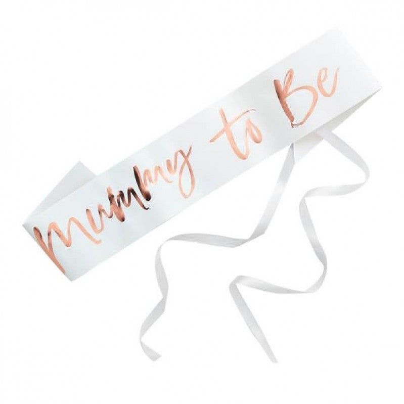 Rose gold foiled "Mummy to be" sash 75x10cm TW-824 Gingerray