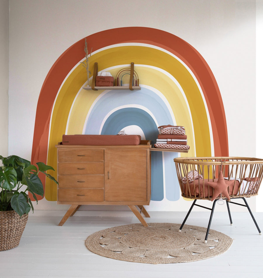 Ψηφιακή φωτο-ταπετσαρία τοίχου Rainbow Pure & Nature 300X280cm για το παιδικό δωμάτιο Little Dutch