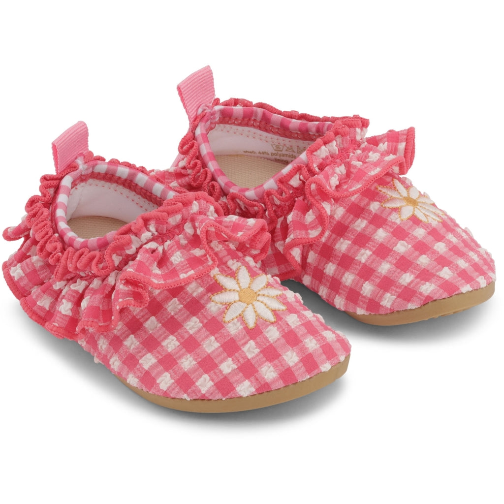 Kid's swim shoes Soline Frill Desert Rose Gingham No20-31 Konges Slojd