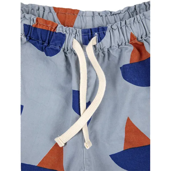 Kid's Light Blue Sail Boat All Over Shorts 2-11Y Bobo Choses