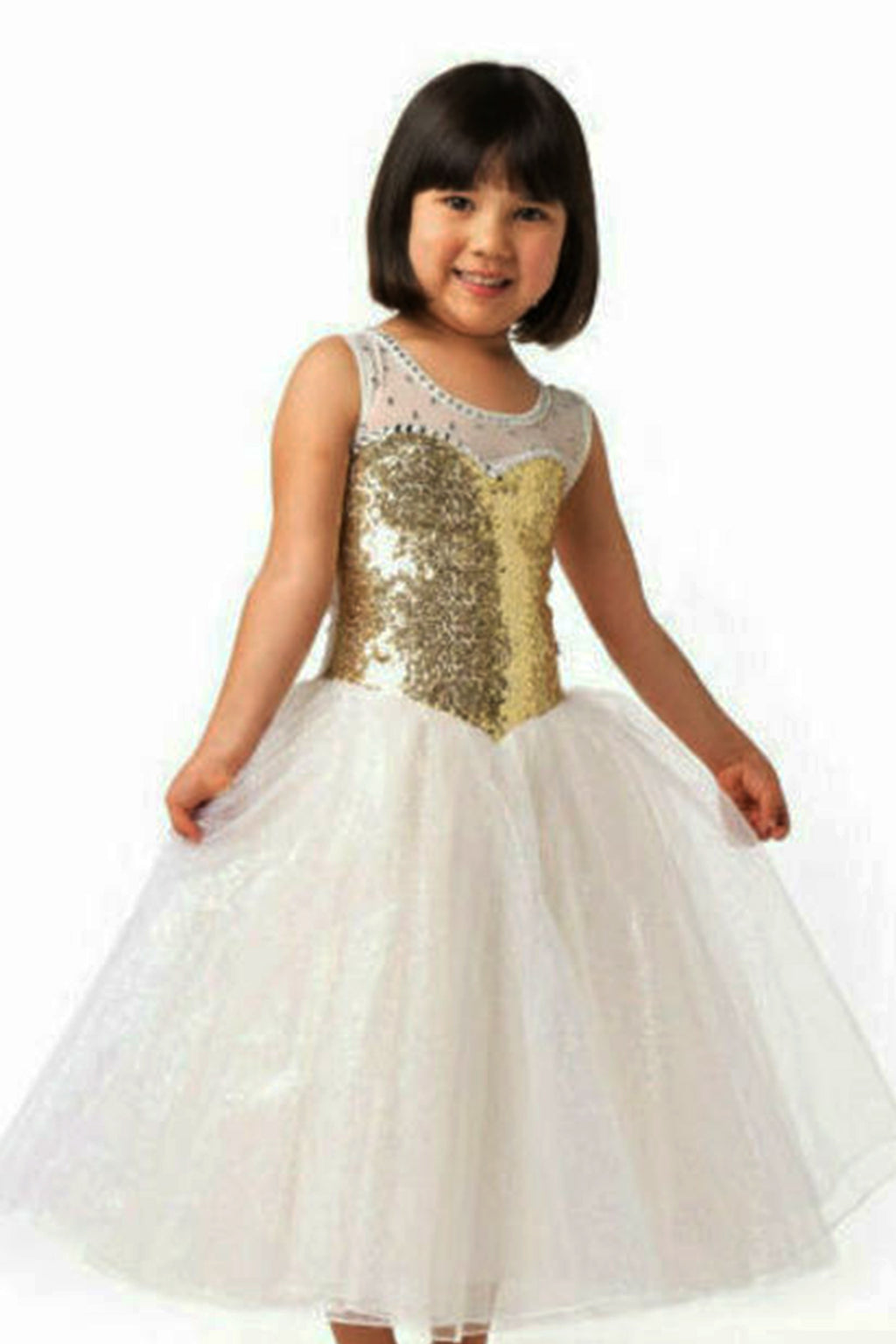 Little Gems Children's Gold Princess Costume 3-10 years