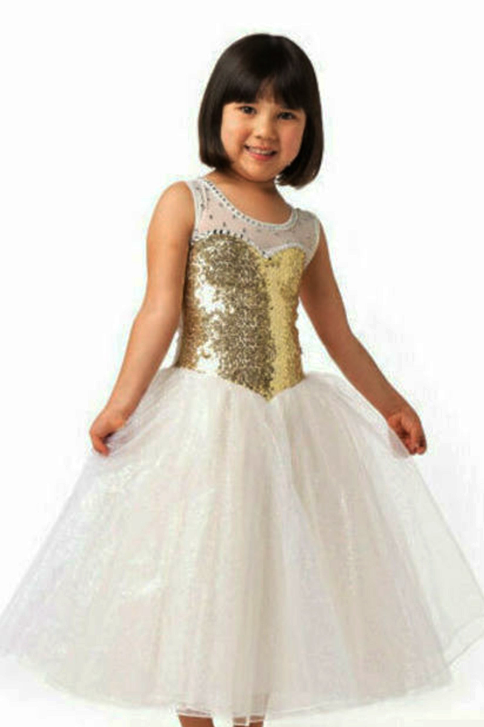 Little Gems Children's Gold Princess Costume 3-10 years