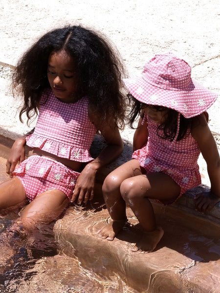 Kid's bikini swimsuit Soline Desert Rose Gingham 9M-10Y - Konges Slojd