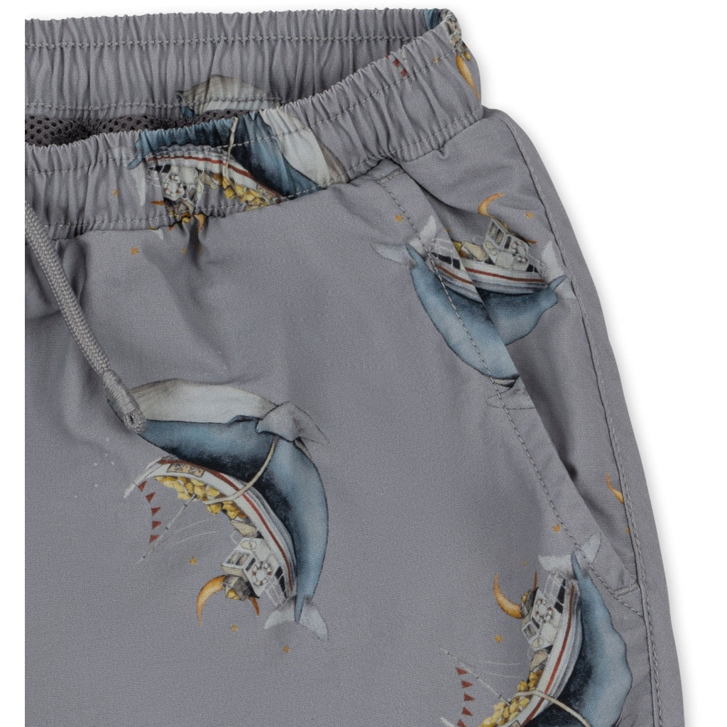 Children's swimshorts Whale boat 9M-10Y Konges Slojd