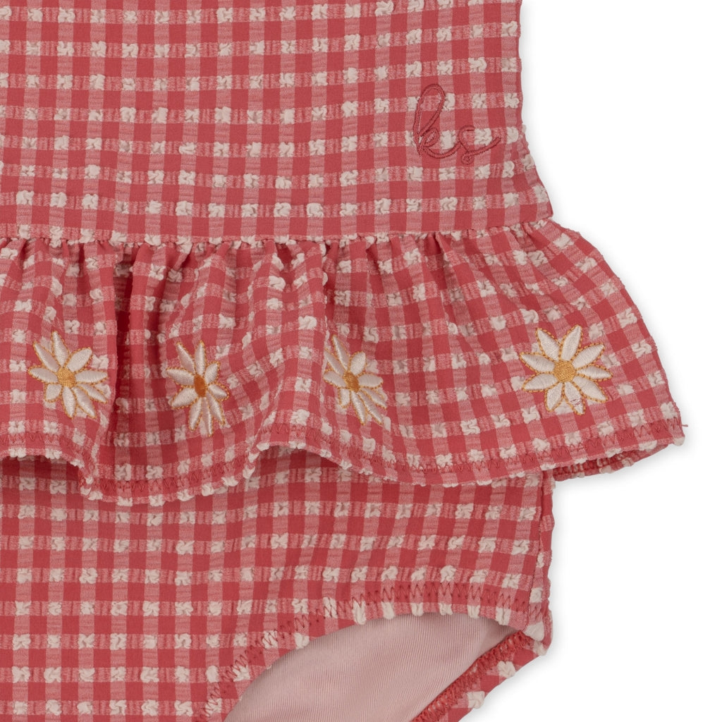 Kid's Swimsuit Soline Desert Rose Gingham 6M-10Y - Konges Slojd