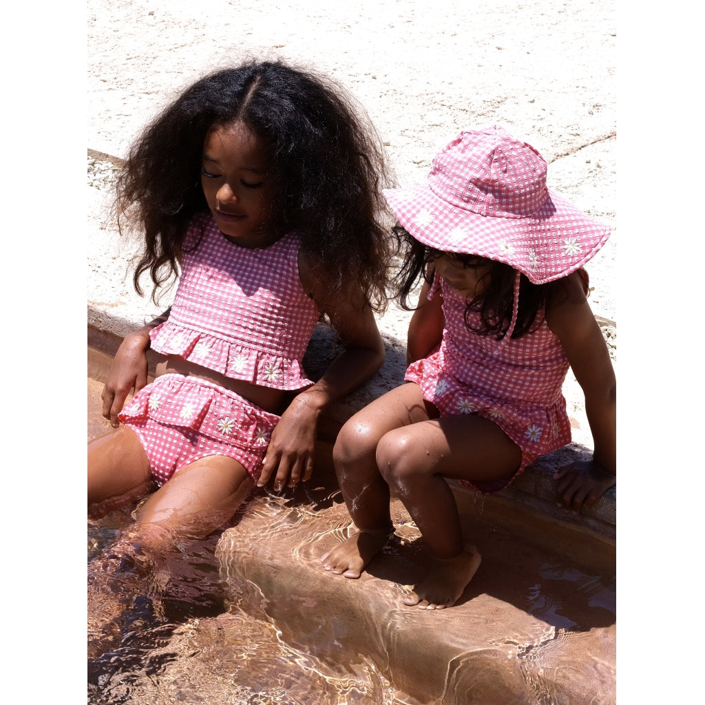 Kid's Swimsuit Soline Desert Rose Gingham 6M-10Y - Konges Slojd