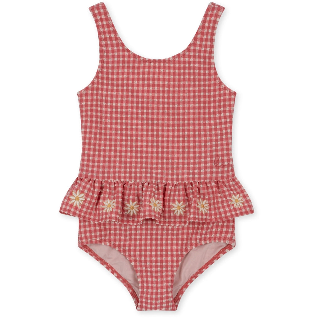 Kid's Swimsuit Soline Desert Rose Gingham 6M-10Y - Konges Slojd