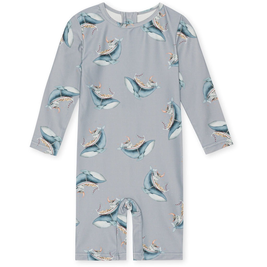Children's onesie swimsuit Whale boat 6M-10Y Konges Slojd