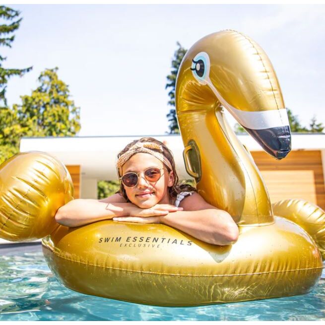 Kid's Gold Swan Ride-on-Swim Essentials 6Y+ 150x130x67 cm