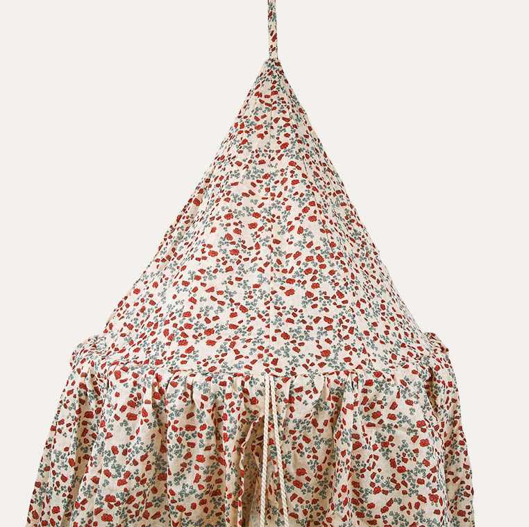 Bed canopy organic cotton 3m Konges Poppy