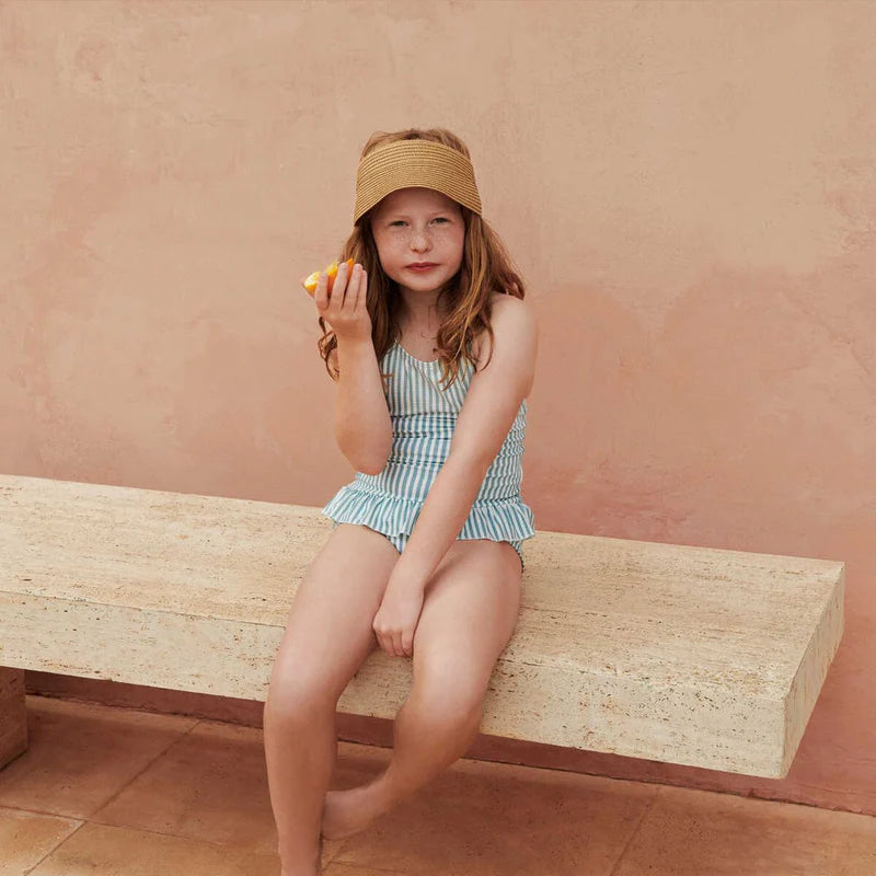 Children's straw hat  Visse visor brown - size 50-54cm - Liewood