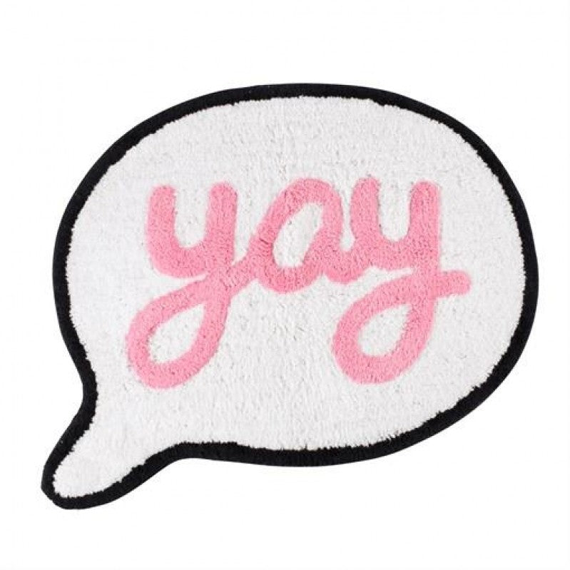 Yay Speech Bubble rug 50x61cm-Sass and Belle