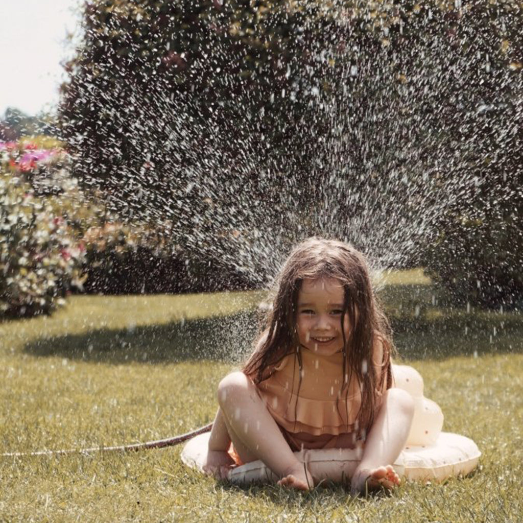 Children's inflatable beach mattress red polka dots 62x29cm-Sprinkler Konges Slojd