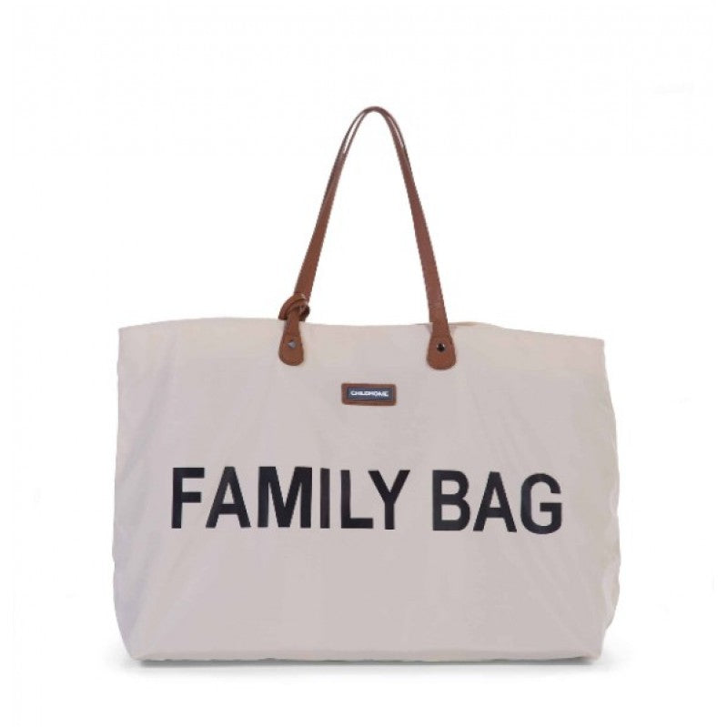Υφασμάτινη τσάντα αλλαγής λευκή Family Bag 55x18x40 cm Childhome