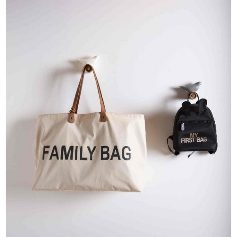 Υφασμάτινη τσάντα αλλαγής λευκή Family Bag 55x18x40 cm Childhome