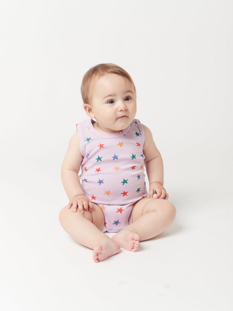 Multicolour stars all over sleeveless body - Bobo Choses 3-24M